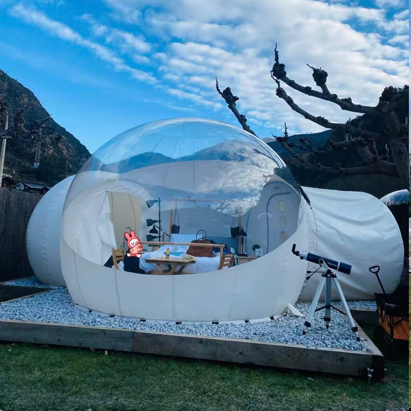 Outdoor Camping Exhibition - Tenda Transparente para Restaurante ao Ar