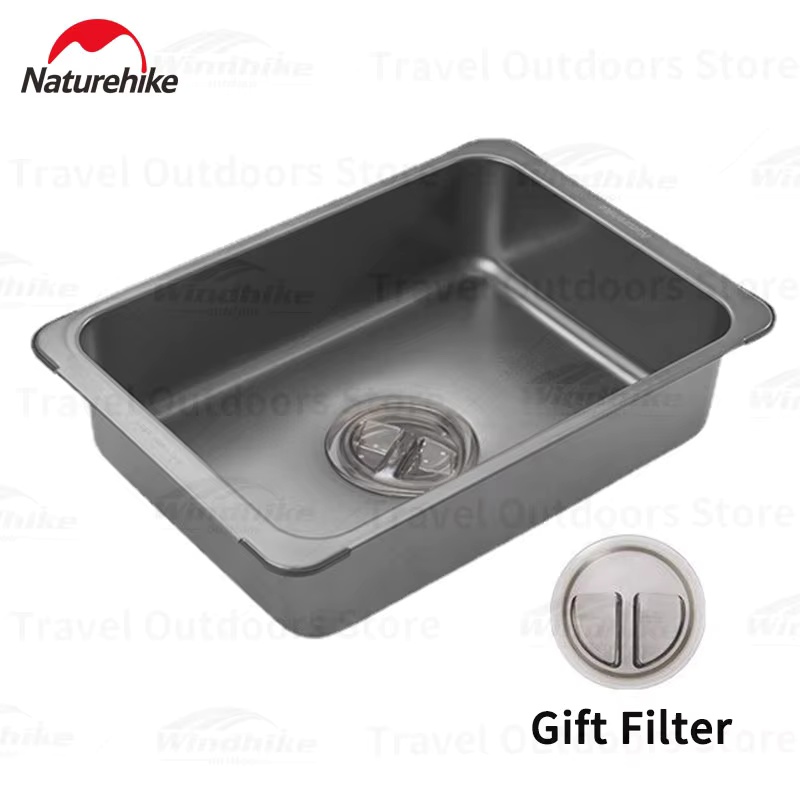 Outdoor Camping Kitchen With Sink - Pia de Lavagem Naturehike em Aço