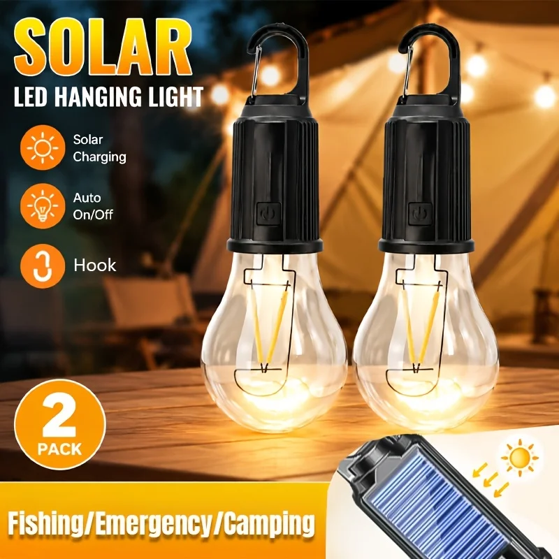 Outdoor Camping Adventure Lamp - Luzes de Camping LED Solares Tipo-C