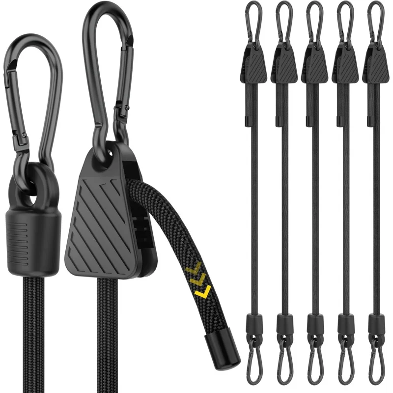 Outdoor Camping Extension Cord - Corda Elástica Ajustável com Ganchos (1-6