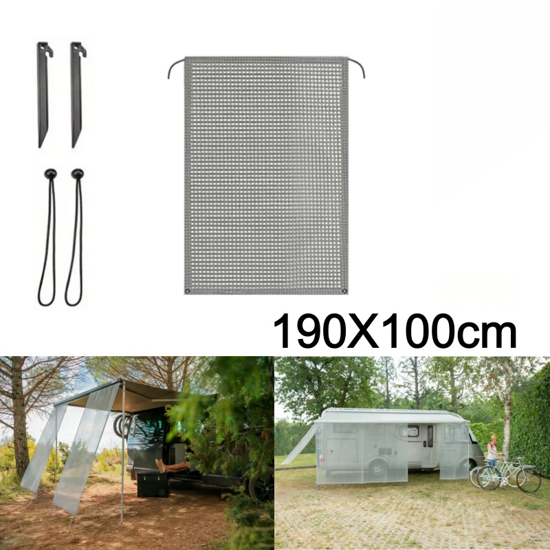 Outdoor Camping Awning - Tela Protetora Solar Frontal para Toldo