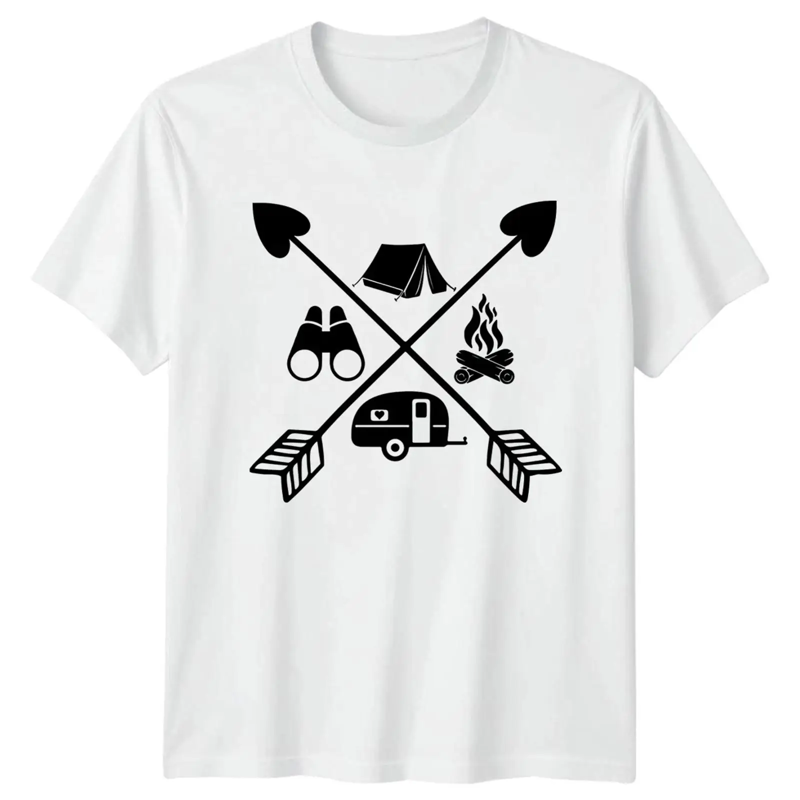 Outdoor Und Camping - Camiseta Vintage Lavada e Versátil para