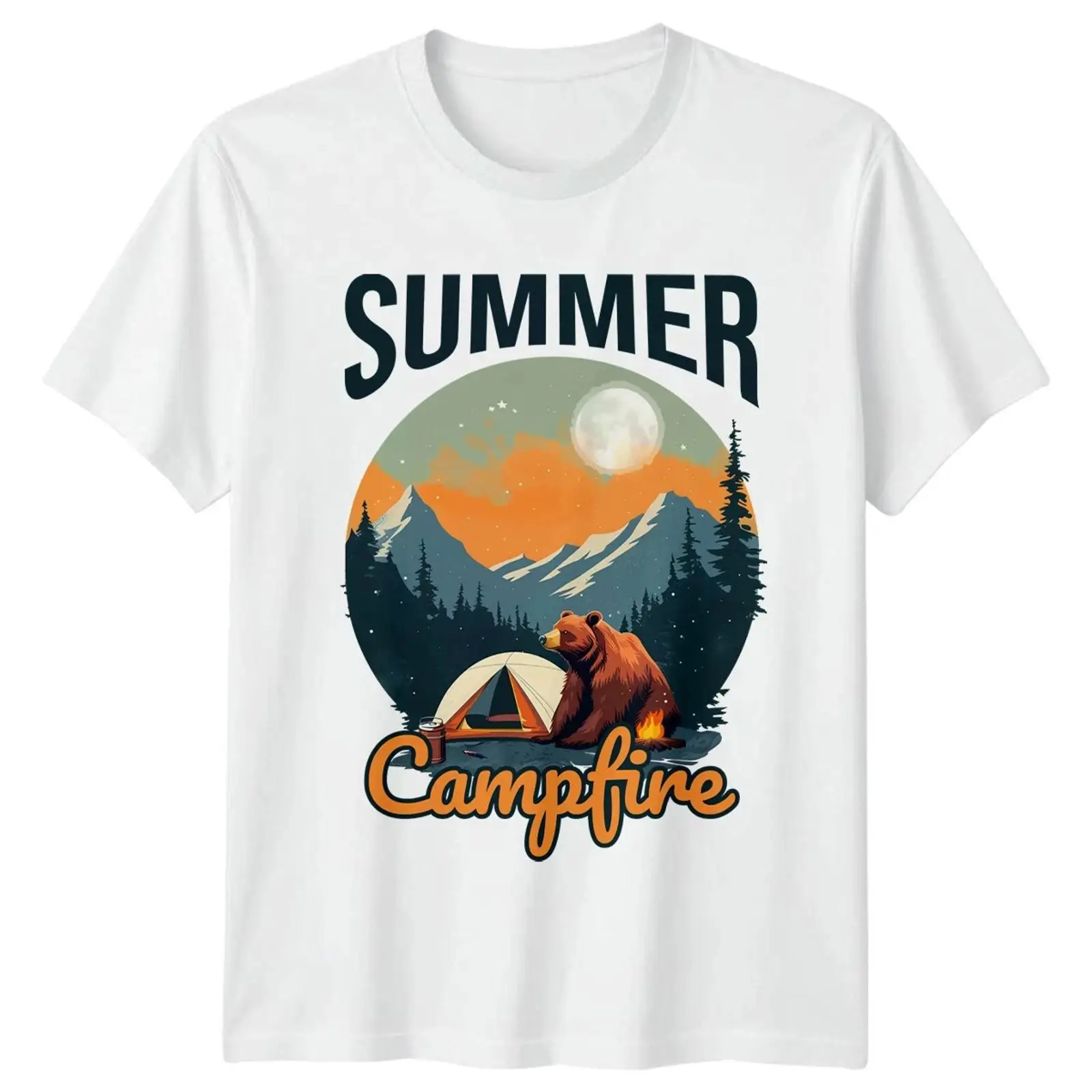 Outdoor Und Camping - Camiseta Sommer Lagerfeuer para Camping e