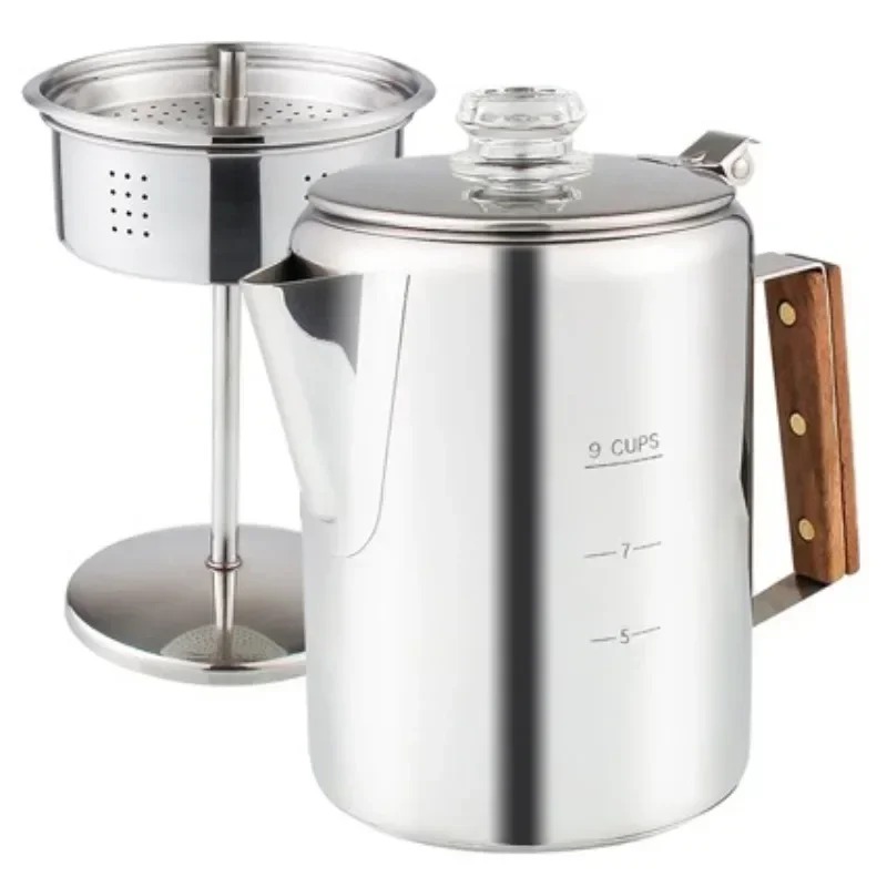 Camp Percolator Coffee - Cafeteira de Camping em Aço Inoxidável