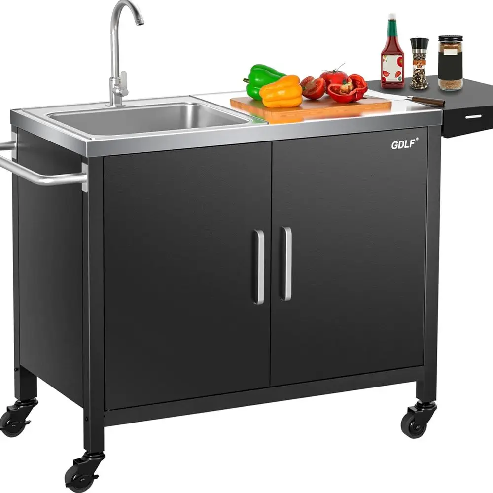 Outdoor Camping Kitchen With Sink - Ilha de Cozinha Externa com Pia