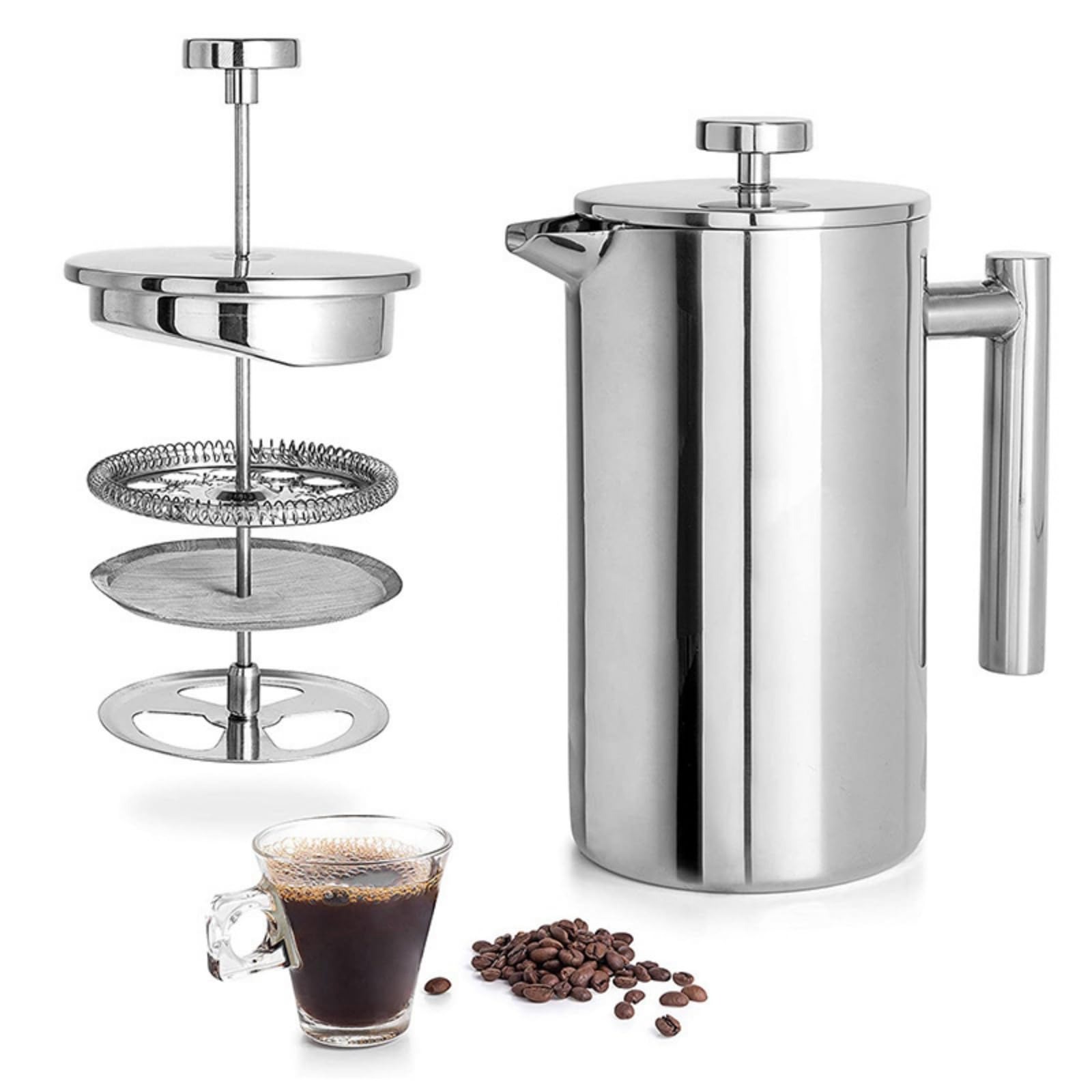 Camp Percolator Coffee - Cafeteira Francesa Portátil de Aço Inoxidável