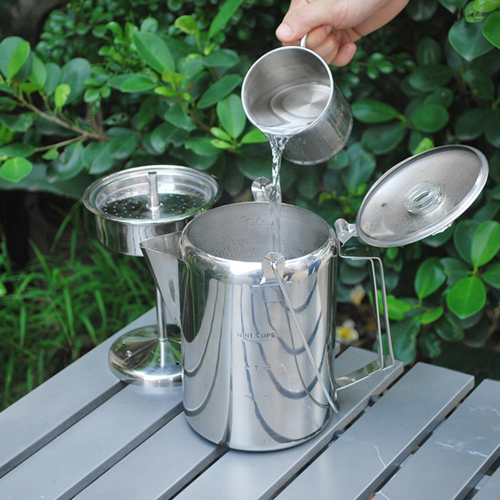 Camp Percolator Coffee - Cafeteira de Camping em Aço Inoxidável