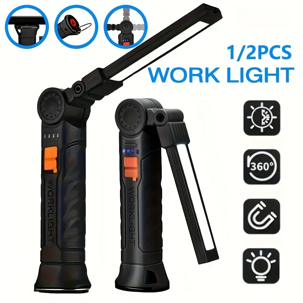 Outdoor Camping Adventure Lamp - Lanterna led cob portátil recarregável, luz