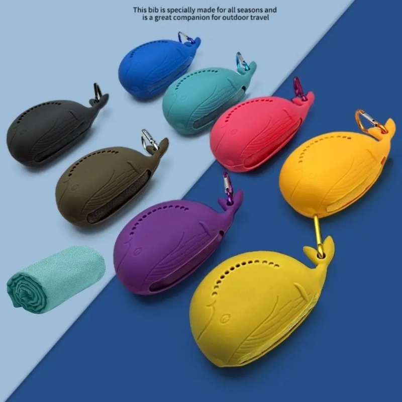 Camp Towel Microfiber - Capa de Silicone Portátil e Toalha