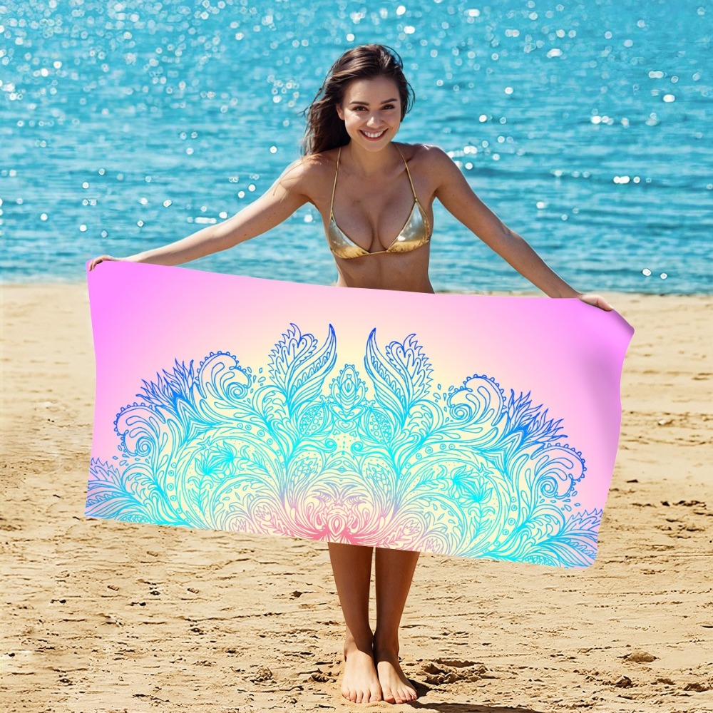 Camp Towel Microfiber - Toalha de praia com padrão misterioso,