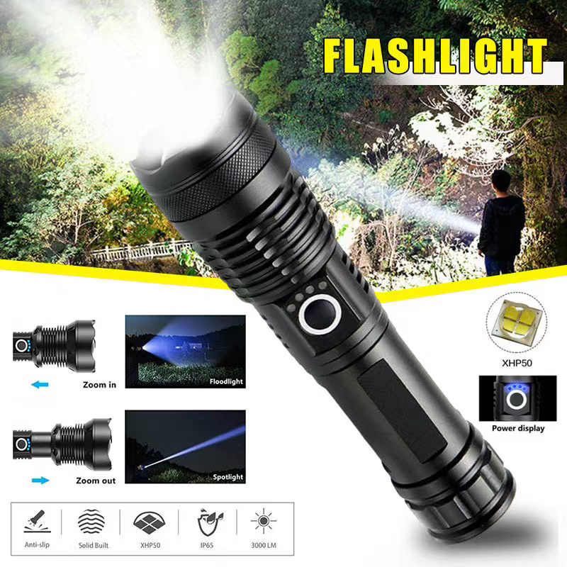 Outdoor Camping Adventure Lamp - Alta potência xhp70 lanterna led USB-C