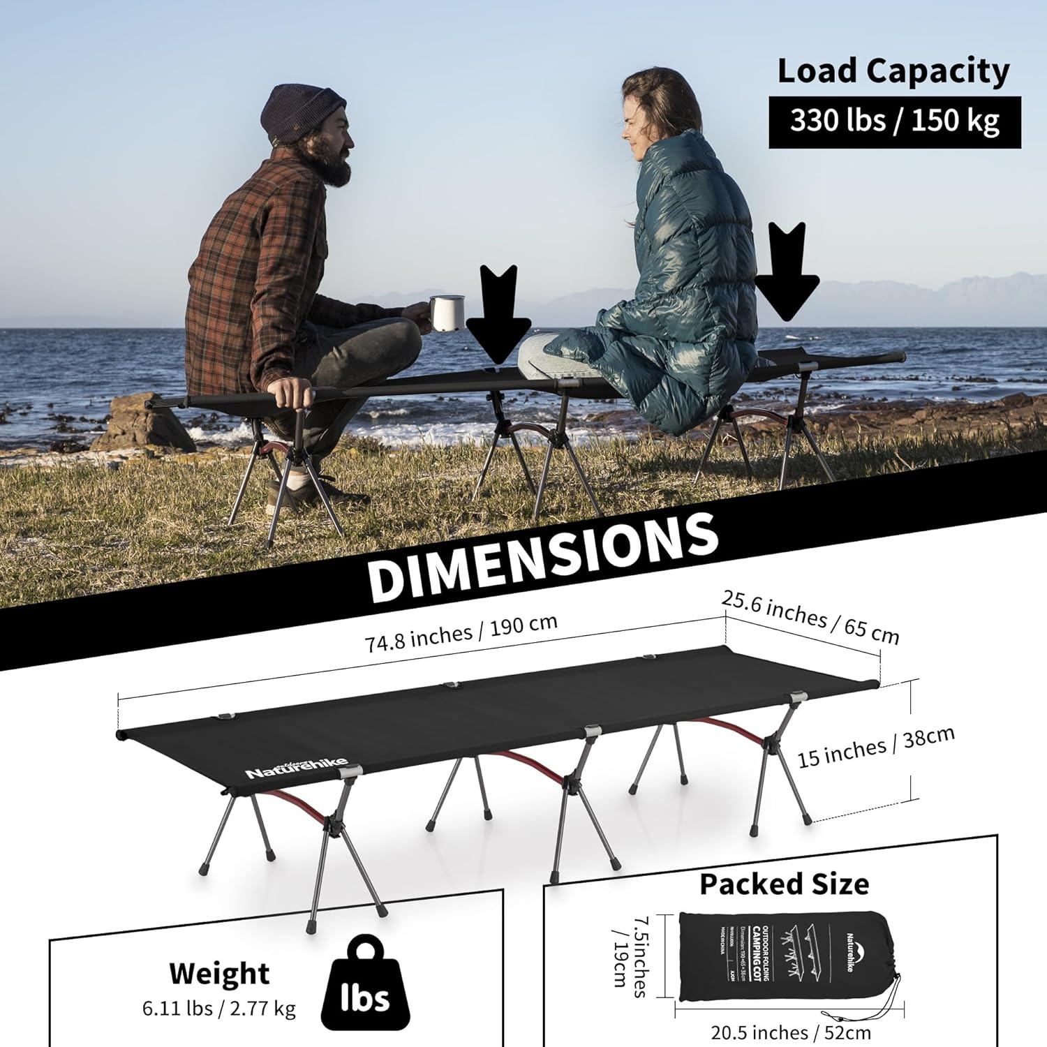 Cama de Camping Dobrável Natur - Outdoor Camping Gazebo avaliação e preço