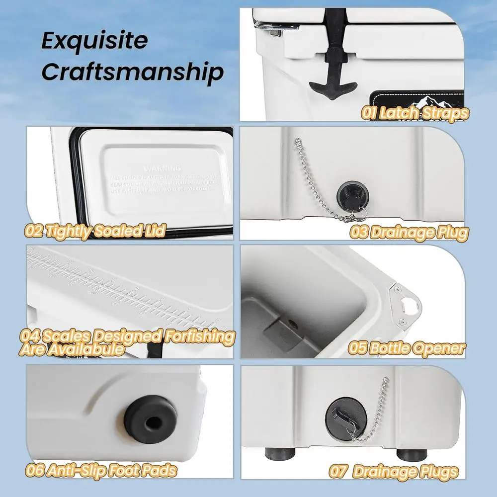 Cooler Portátil Isolado Branco - Outdoor Camping Jobs avaliação e preço