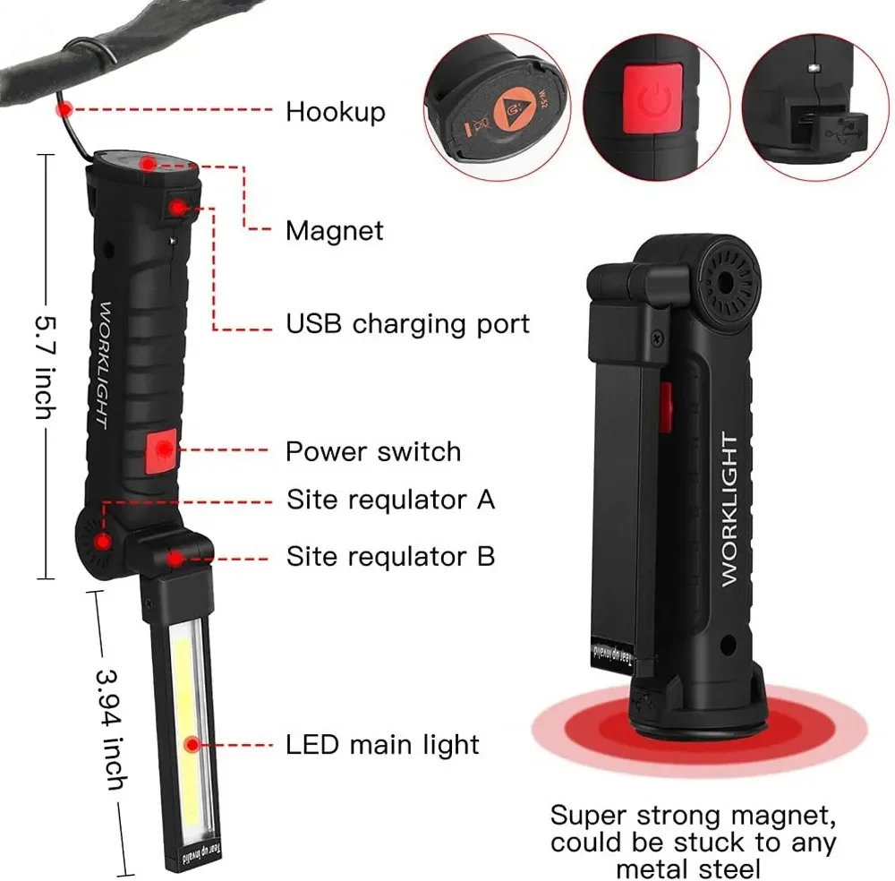 Lanterna led cob portátil usb  - Outdoor Camping Adventure Lamp avaliação e preço