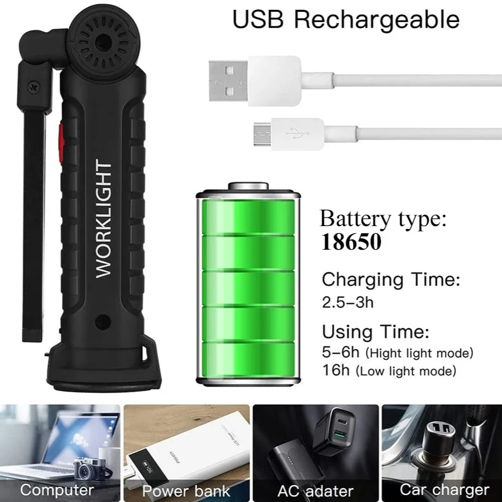 Lanterna led cob portátil usb  - Outdoor Camping Adventure Lamp avaliação e preço