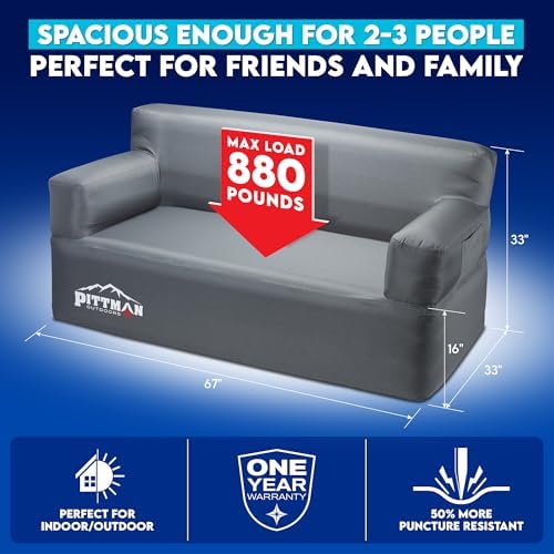 Pittman - Sofá Inflável com Bo - Camping Outdoor Or Indoor avaliação e preço