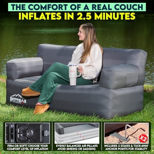 Pittman - Sofá Inflável com Bo - Camping Outdoor Or Indoor avaliação e preço
