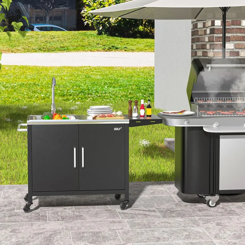 Ilha de Cozinha Externa com Pi - Outdoor Camping Kitchen With Sink avaliação e preço
