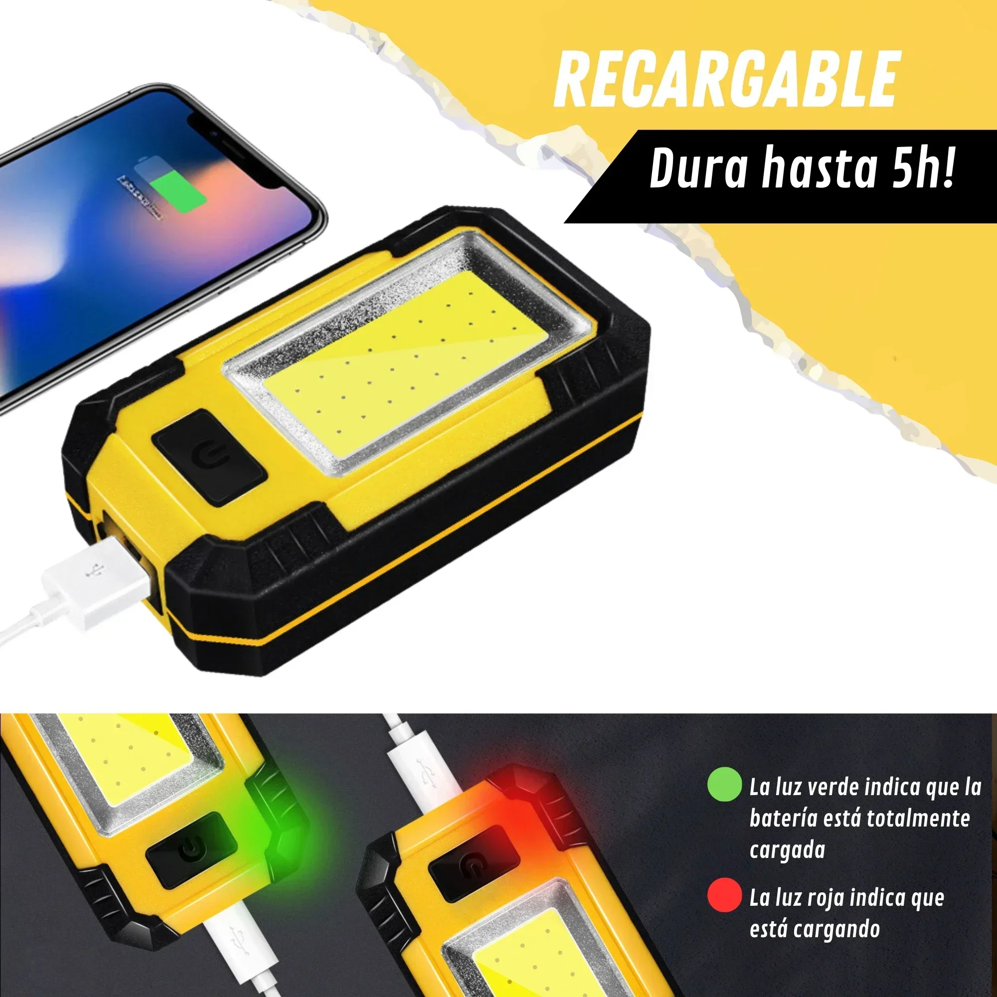 Lanterna de Trabalho Recarregá - Outdoor Camping Adventure Lamp avaliação e preço