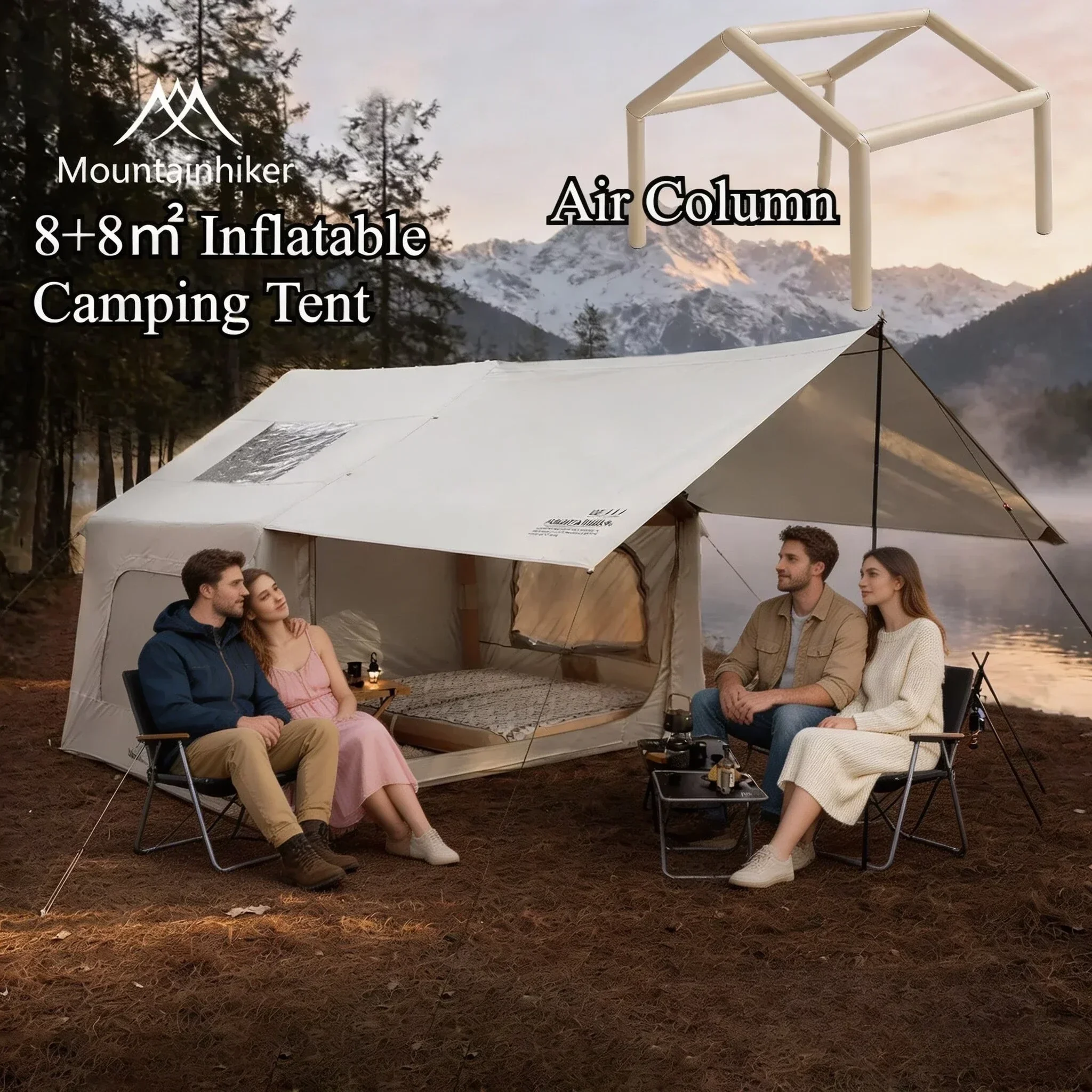 8+8 ㎡   Barraca Inflável MOUNT - Outdoor Camping Gazebo avaliação e preço