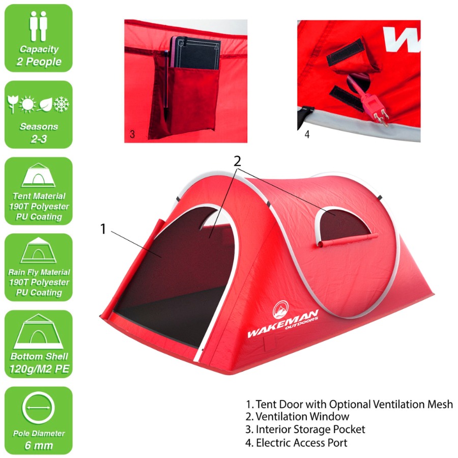 Barraca Pop-Up para 2 Pessoas  - Camping Outdoor Or Indoor avaliação e preço