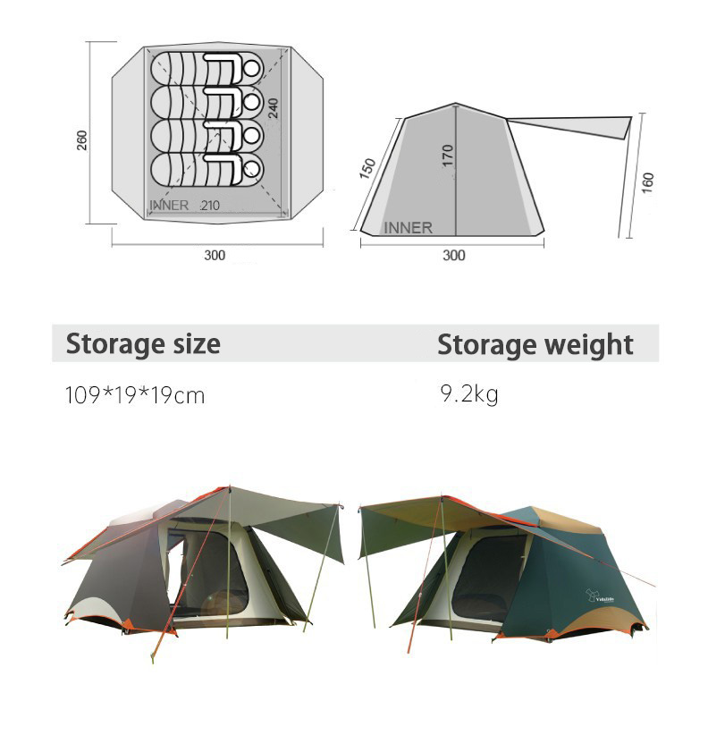 Vidalido Khemah Kemah Namiot A - Camping Zelt Outdoor avaliação e preço