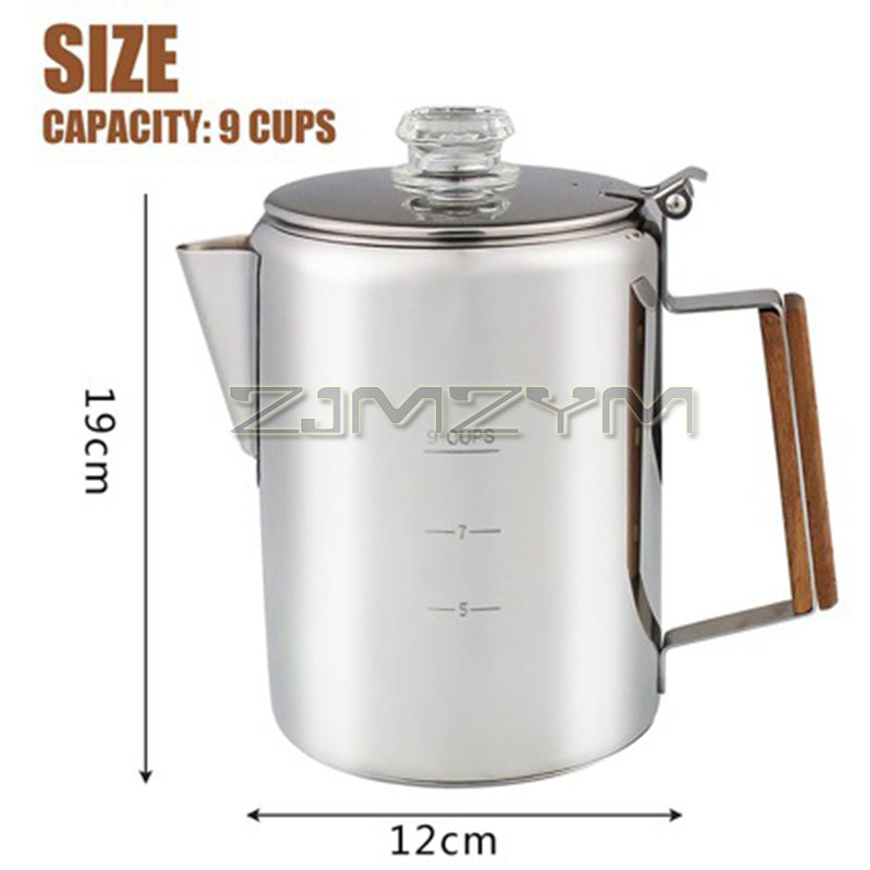 9 xícara de café percoladores  - Camp Percolator Coffee avaliação e preço