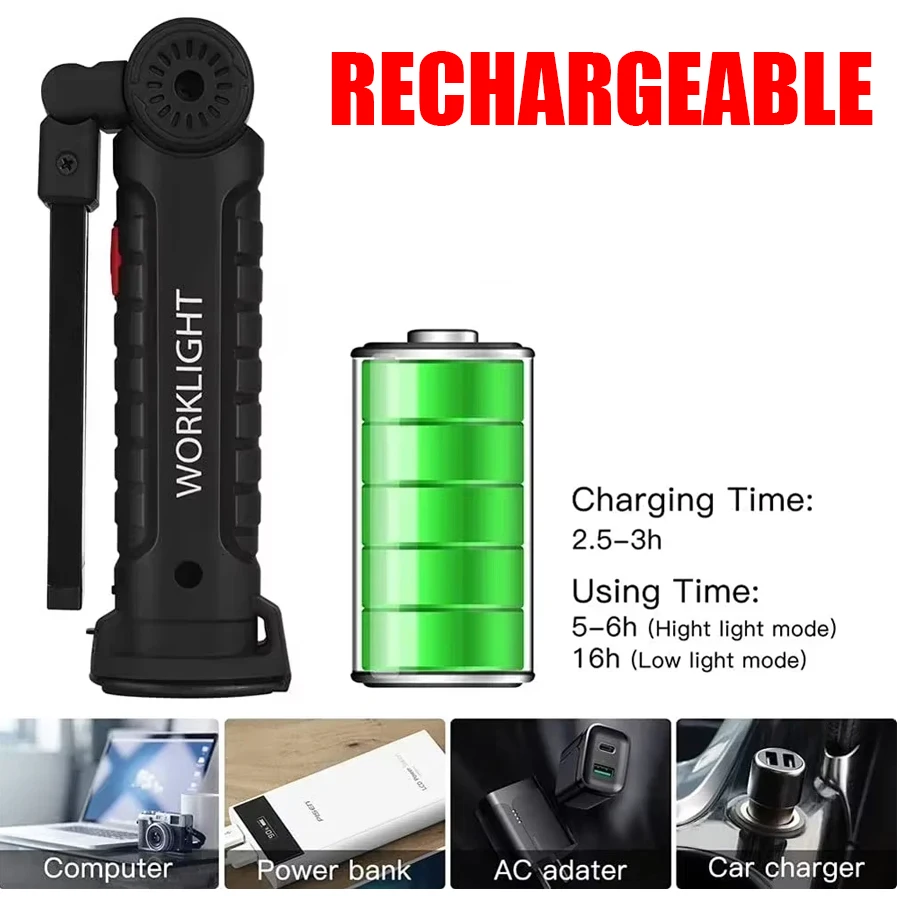 Nova Lanterna LED COB Portátil - Outdoor Camping Adventure Lamp avaliação e preço