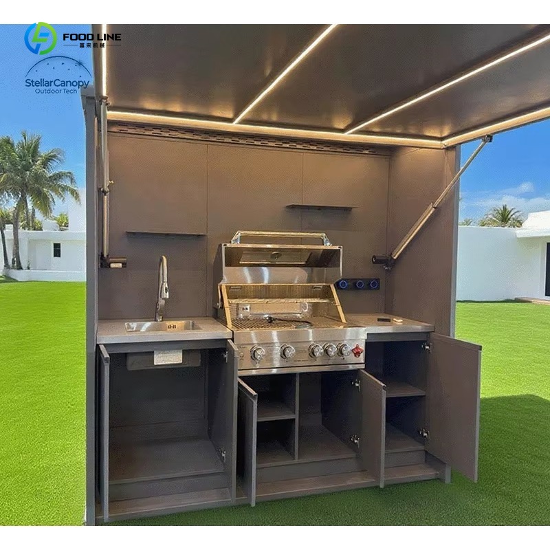 Conjunto de cozinha externa pe - Outdoor Camping Kitchen With Sink avaliação e preço