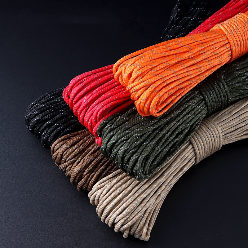 Paracord reflexivo 550 militar - Outdoor Camping Extension Cord avaliação e preço