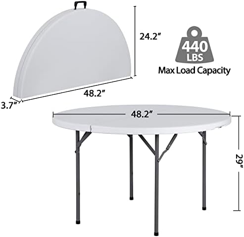 Mesa de Cartas Redonda Dobráve - Camping Outdoor Or Indoor avaliação e preço