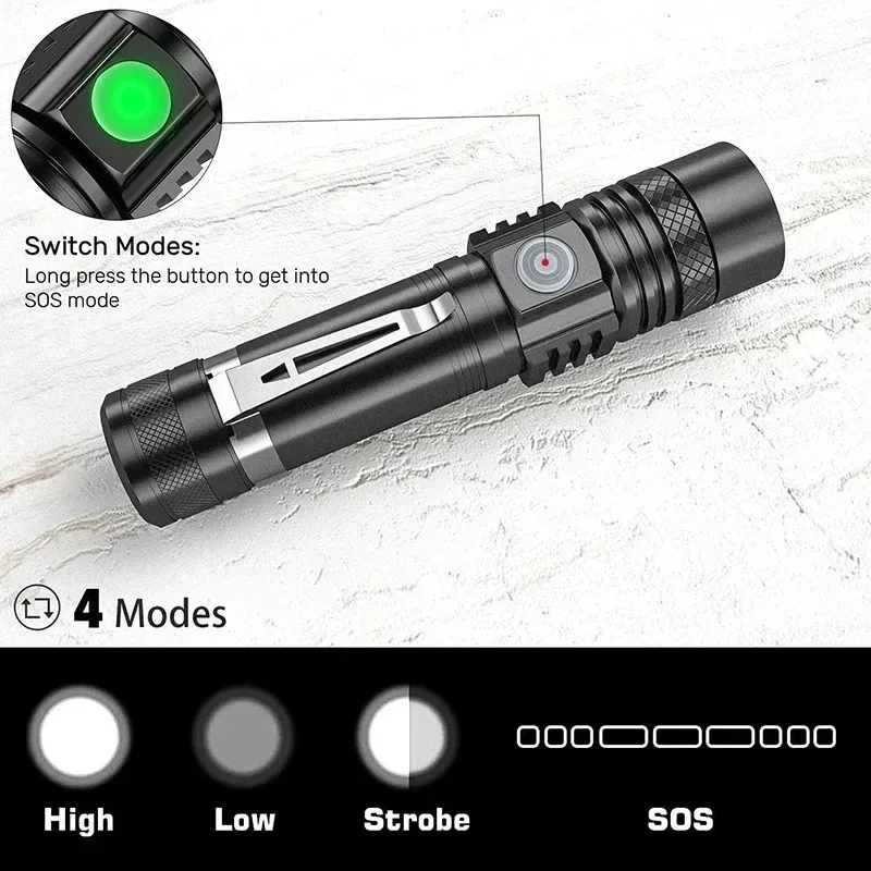 Lanterna LED T6 Recarregável,  - Outdoor Camping Adventure Lamp avaliação e preço