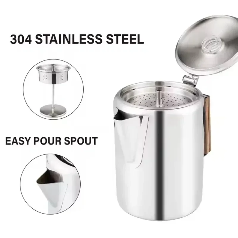 Cafeteira de Aço Inoxidável co - Camp Percolator Coffee avaliação e preço
