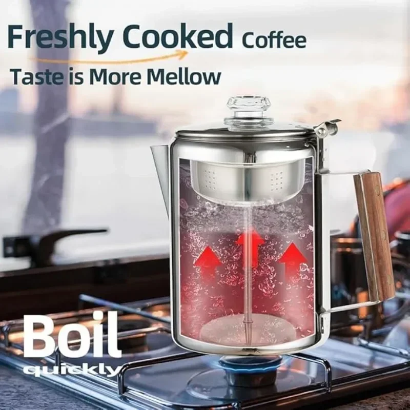 Cafeteira de Aço Inoxidável co - Camp Percolator Coffee avaliação e preço